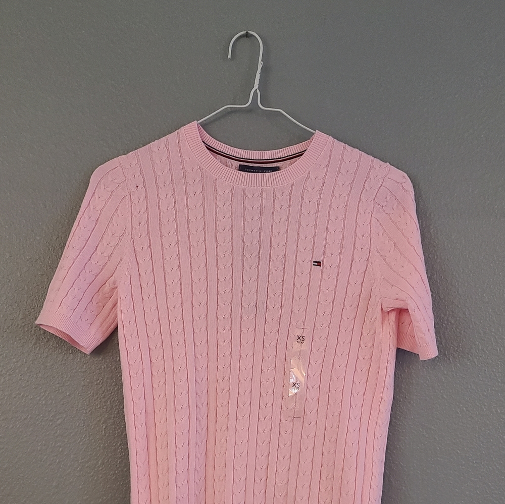 NWT Baby Pink Tommy Hilfiger 💗 Cable Knit Sweater